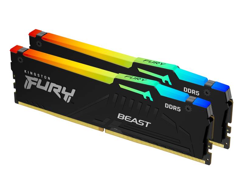 RAM DDR5 Kingston 64GB (2x32GB) 5600MHz Fury Beast RGB KF556C36BBEAK2-64