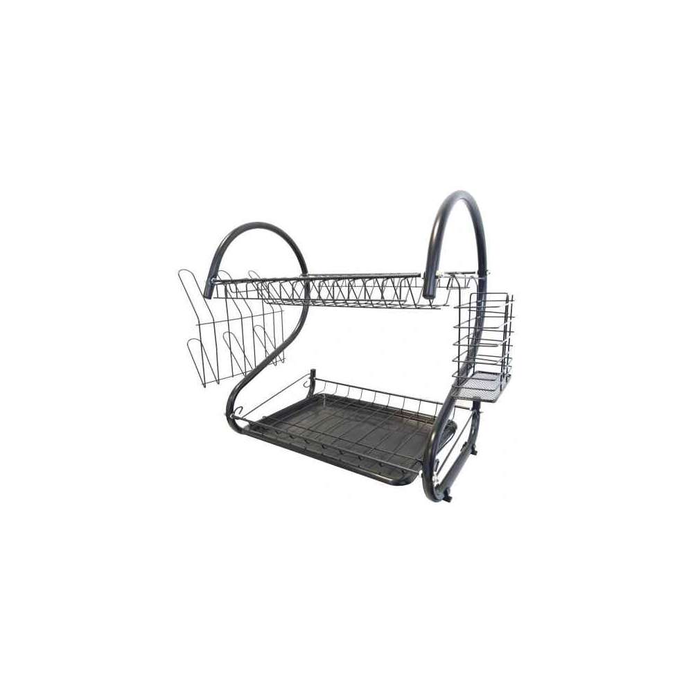 MAESTRO MR1025-38B OCEĐIVAČ ZA SUDOVE 2 NIVOA 38CM HROMIRANI CRNI