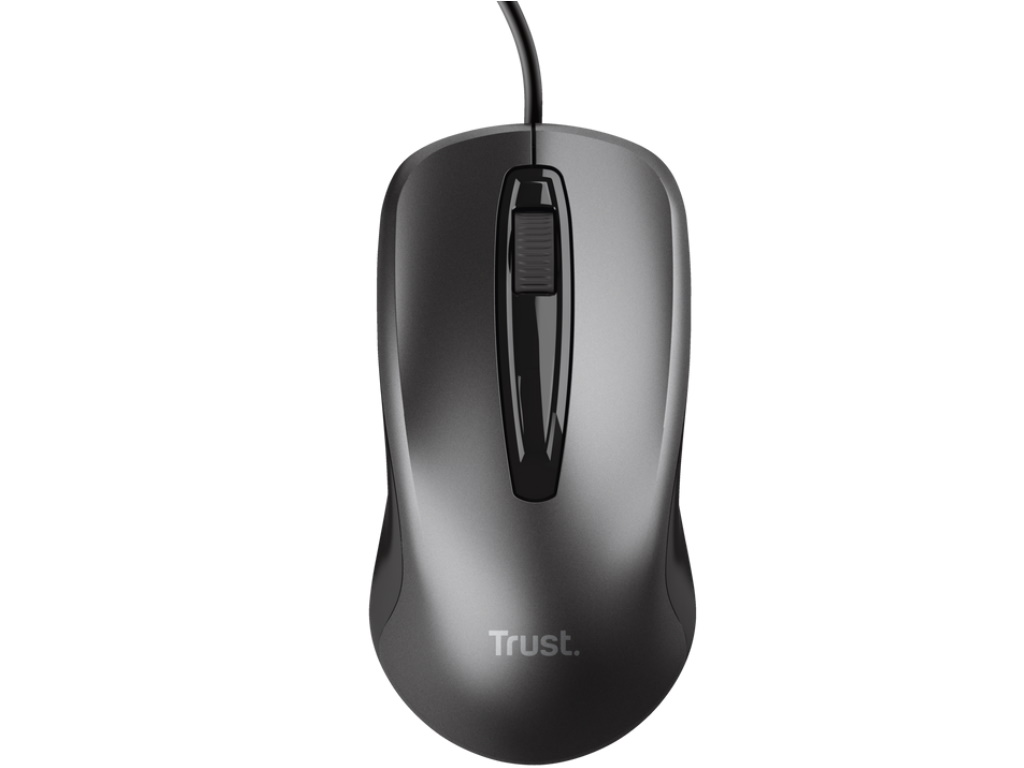 Miš TRUST Basics žicni/1200dpi/crna