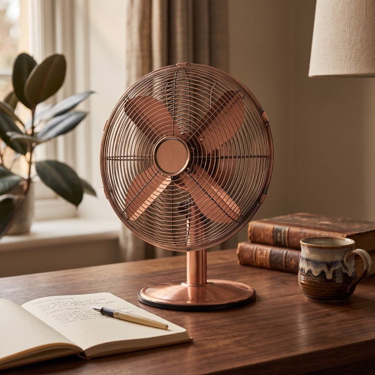 Stoni ventilator, 30 cm, 50W, bakarni
