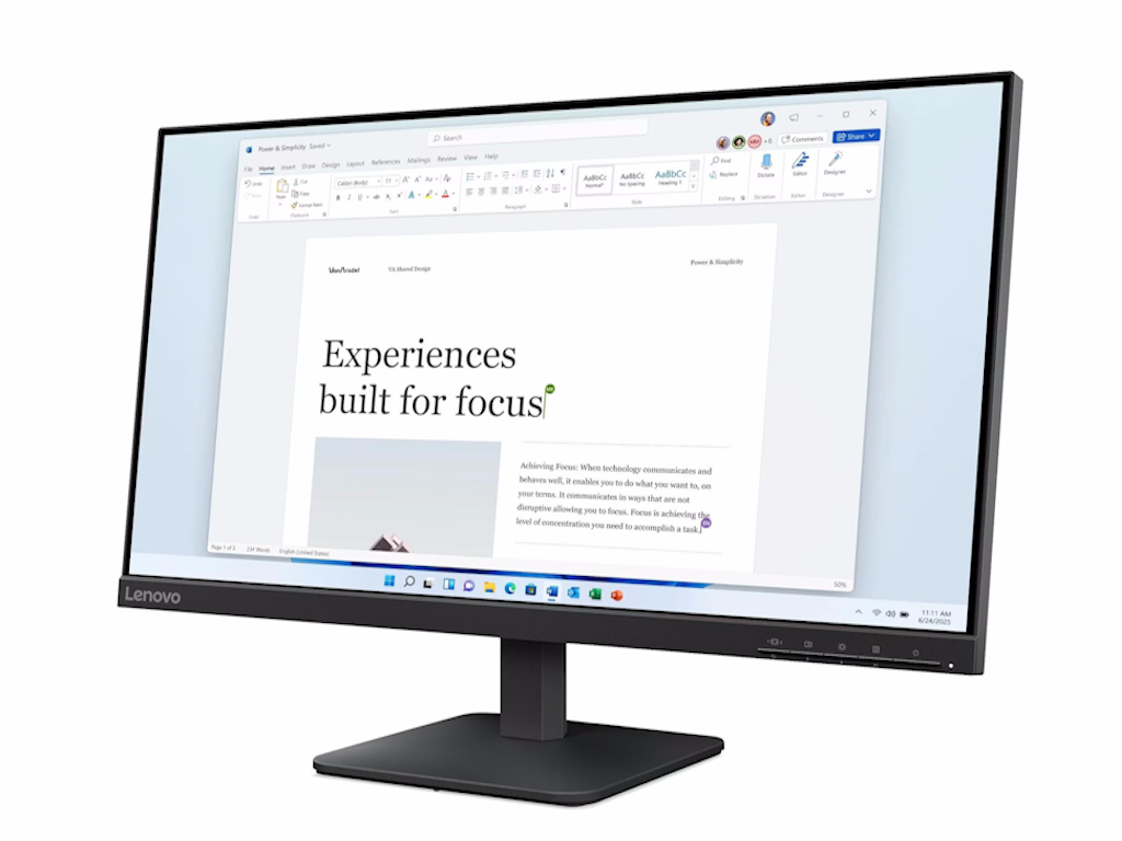 Monitor LENOVO L24-4e 23.8 "/IPS/1920x1080/100Hz/4ms/HDMI, VGA/crna
