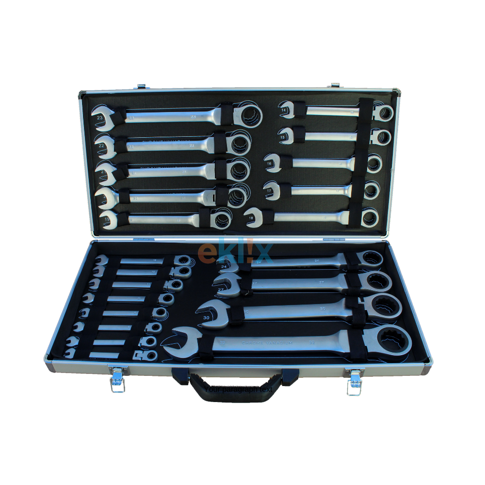 Set Chiavi Ad Anello Mannesmann 12 Pezzi - Misure Da 6 A 32mm, Cromate Per Durata E Antiruggine - Foto 2