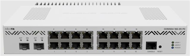 MikroTik CCR2004-16G-2S+PC Ruter, 16x Gigabit, 2x SFP+
