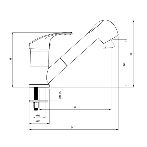 Deante Slavina Pepe SD/T BDP 771M