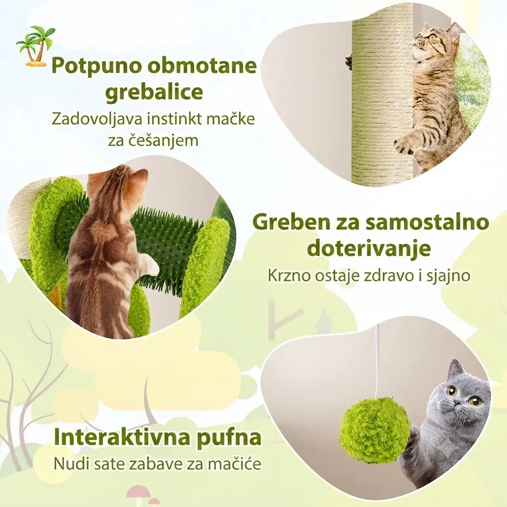 Maca Panama kućica i grebalica 79cm