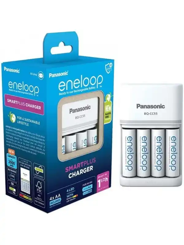 Punjač sa baterijama Panasonic Eneloop BQCC 55