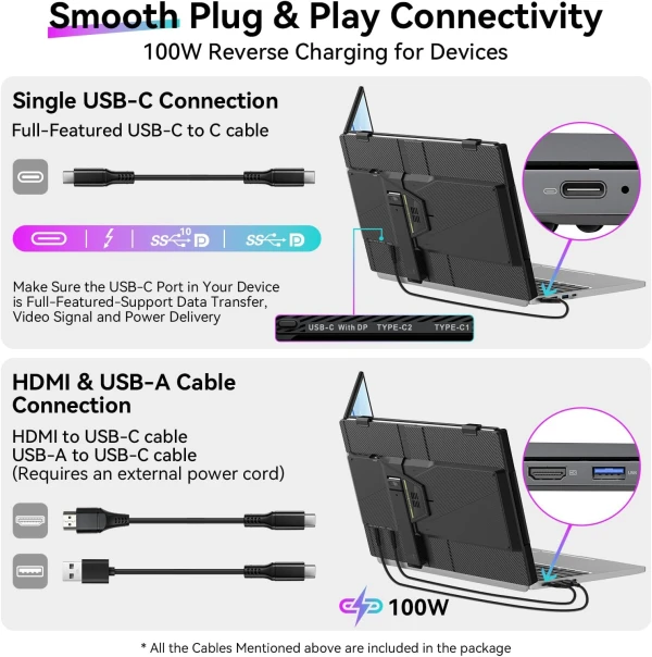 Portable dodatni monitor 14 Blackview SCM5 1920x1080/Full HD IPS/60Hz/3x USB-C/Zvučnik