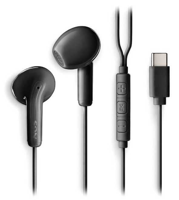 NGS Headset In Ear Cross Glide Mic USB-C Black