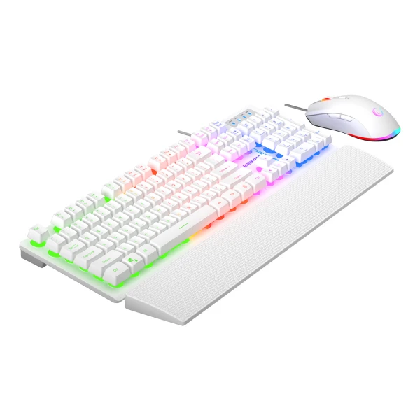 Tastatura+miš žični set Rampage KM-RX7 FORTUNA V2 beli 42578