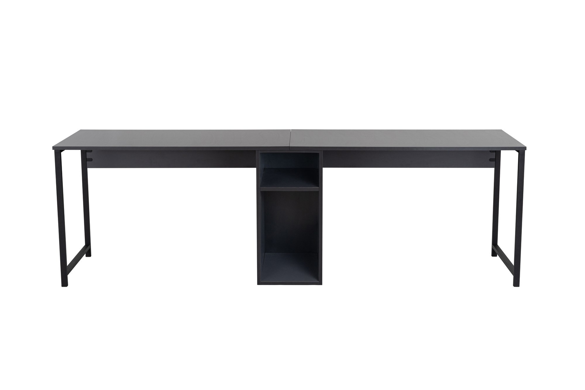 Radni sto Twin Study Desk - Antracit, Crna