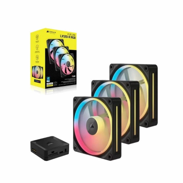 Corsair 3x120mm iCUE LINK LX120-R RGB PWM Reverse Fans Starter, CO-9051050-WW