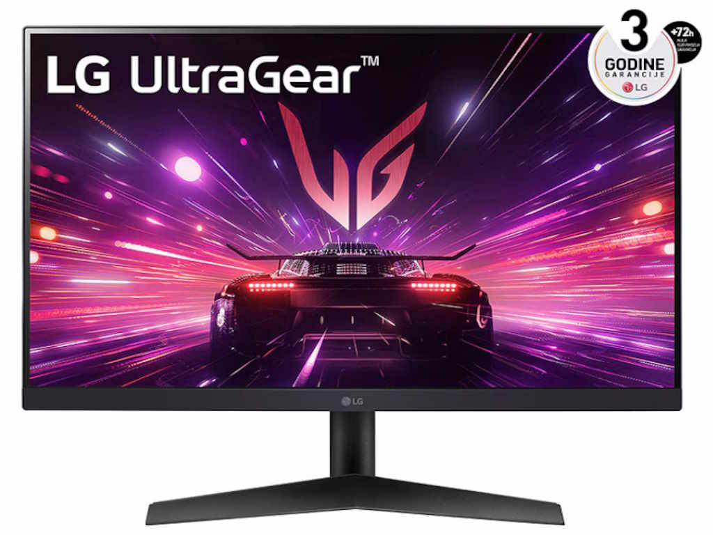 Monitor LG UltraGear 24GS60F-B 23.8"/IPS/1920x1080/180Hz/1ms GtG/HDMI,DP/Gsync,freesync/VESA/crna