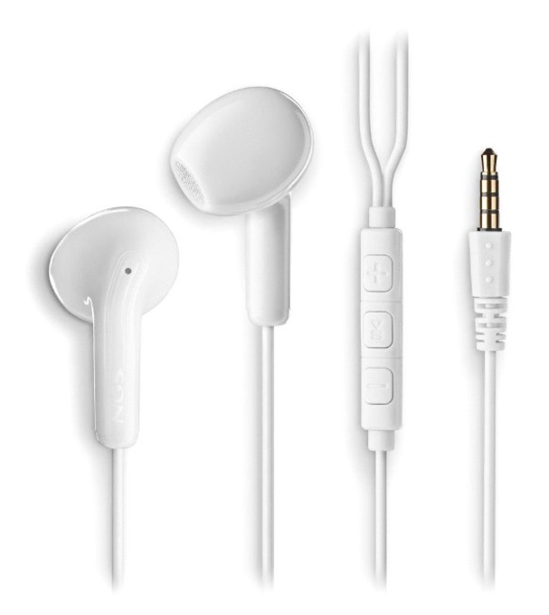 NGS Headset In Ear Cross Flip Mic White