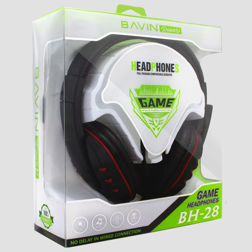 Bavin Gaming slušalice sa mikrofonom 3,5mm 1,8m crna - BH-28
