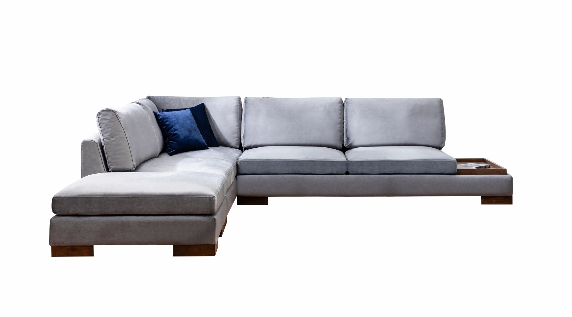 Ugaona garnitura Tulip Corner Left Without Pouf - Tamno siva