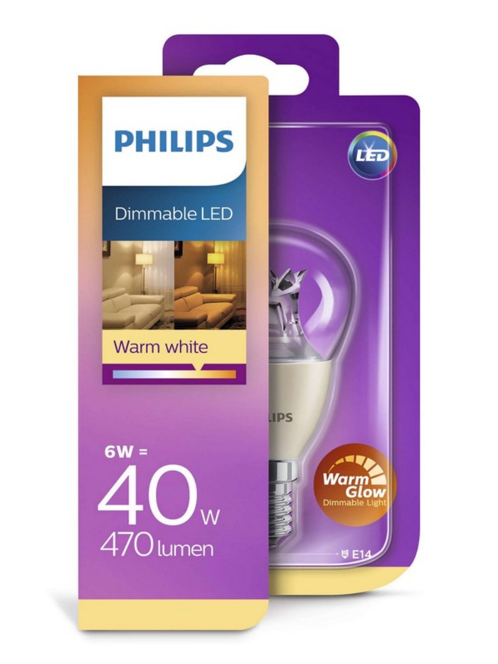 LED SIJALICA 6W(40W) E14 WW 230V P48 BISTRA PS518 DIMABILNA