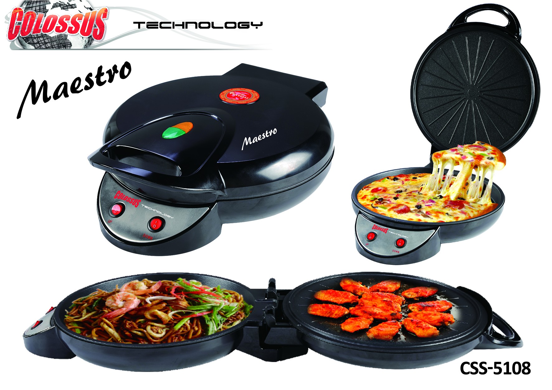 Električni pica grill tiganj CSS-5108 Colossus
