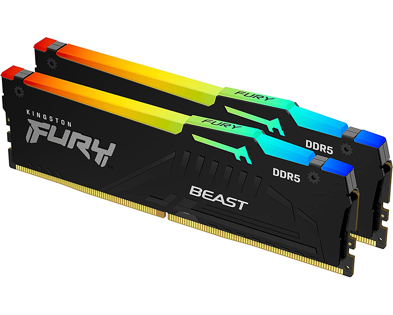 DIMM DDR5 128GB (2x64GB kit) 5600MT/s KF556C36BBEAK2-128 FURY Beast Black RGB EXPO