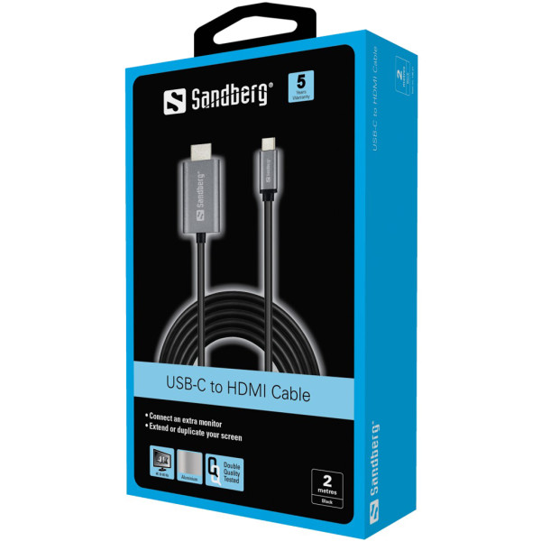 Kabl Sandberg USB C - HDMI 4K 136-21