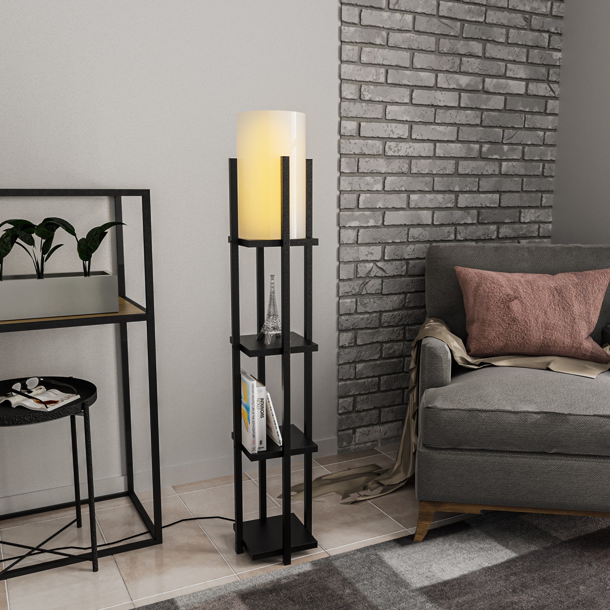 Podna lampa Shelf Lamp - 8111 Crna