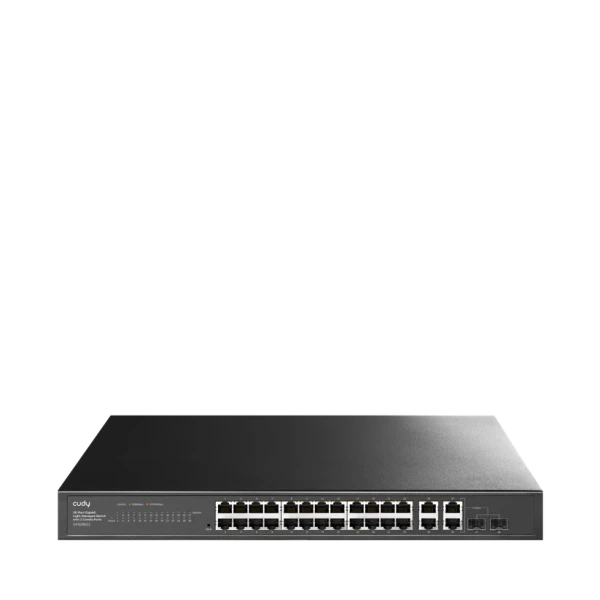 Svič 10/100/1000 26-port Cudy GS1028ES2 Light Managed PoE+ sa 2x combo porta