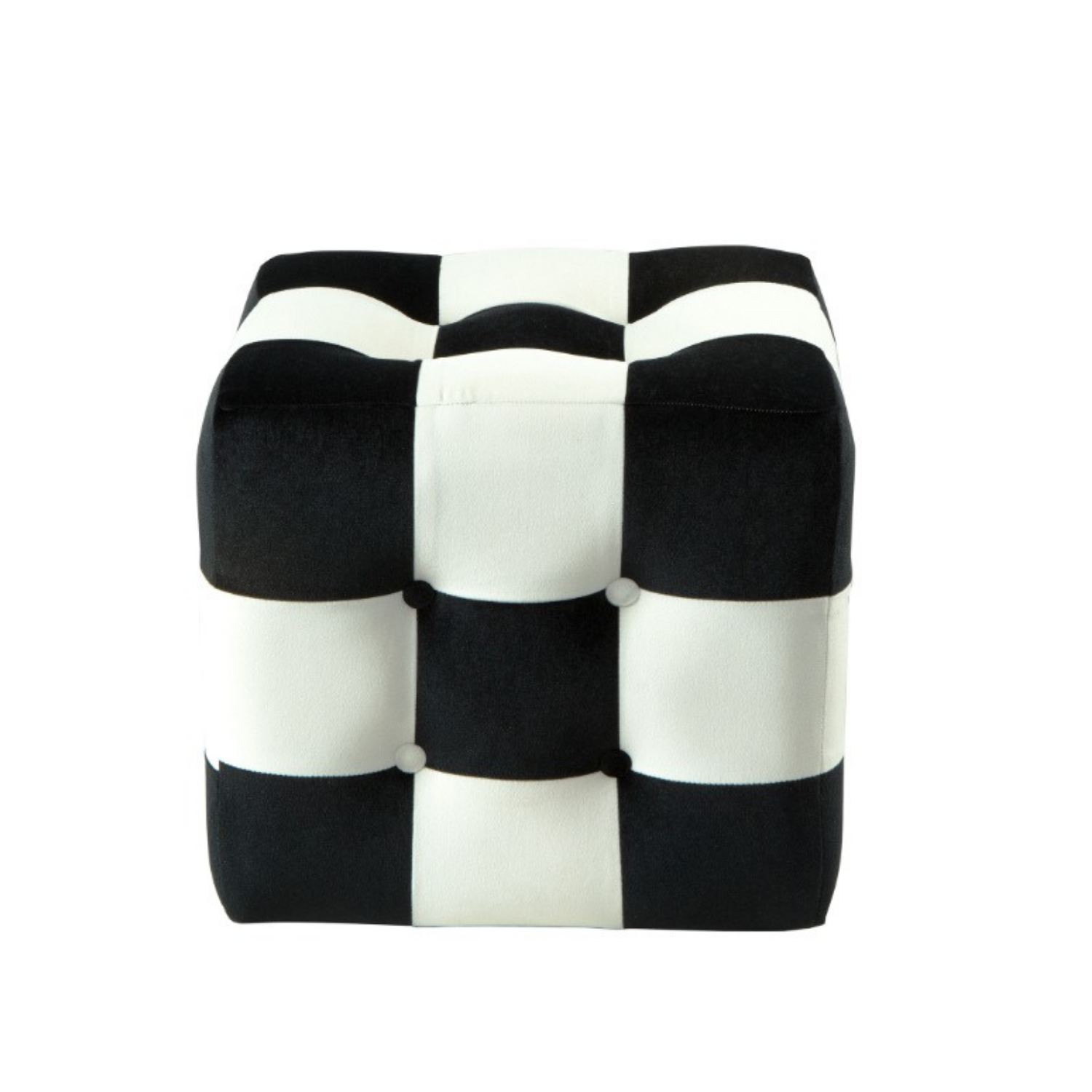 Tabure Patchwork - Crna, Bela