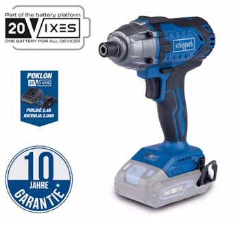 Aku udarni odvijač 180 Nm 1/4” IXES C-ID180-X – Solo Scheppach +POKLON BATERIJA 2Ah I PUNJAČ