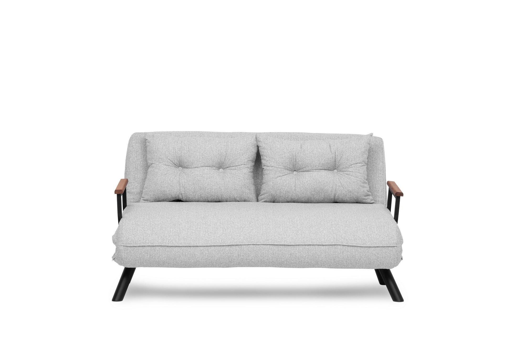 Dvosed na razvlačenje Sando 2-Seater - Teddy tkanina - Siva