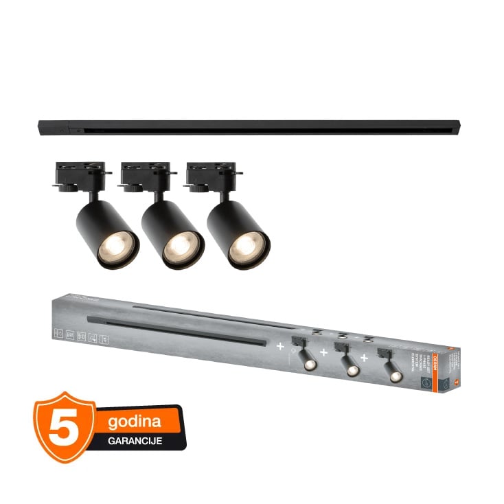 OSRAM ELEMENTAL crni set šina+3 lampe