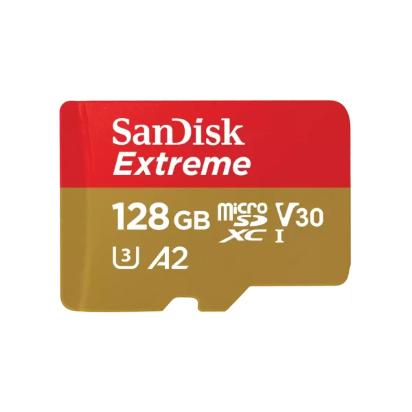 SanDisk SDXC 128GB Extreme micro 190MB/s A2 C10 V30 UHS-I U3+Ad