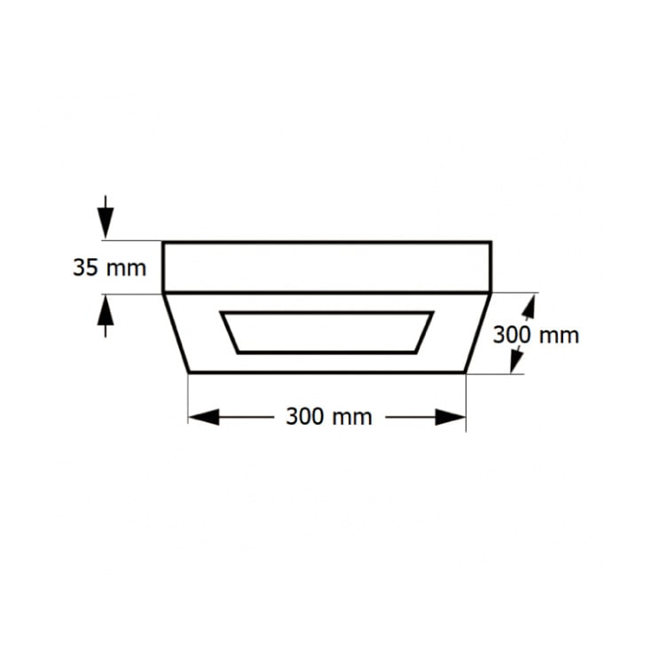 Crna LED plafonjera 24W, promen. boja svetla IP20