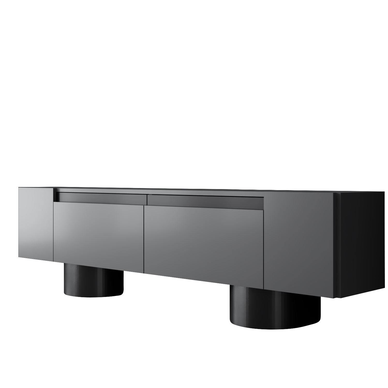 TV komoda Bohem - Antracit, Crna