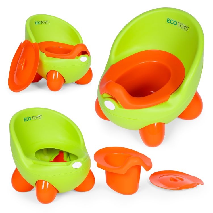 Noša za decu sa uklonivim umetkom i neklizajućim nogicama, zelena, ECOTOYS