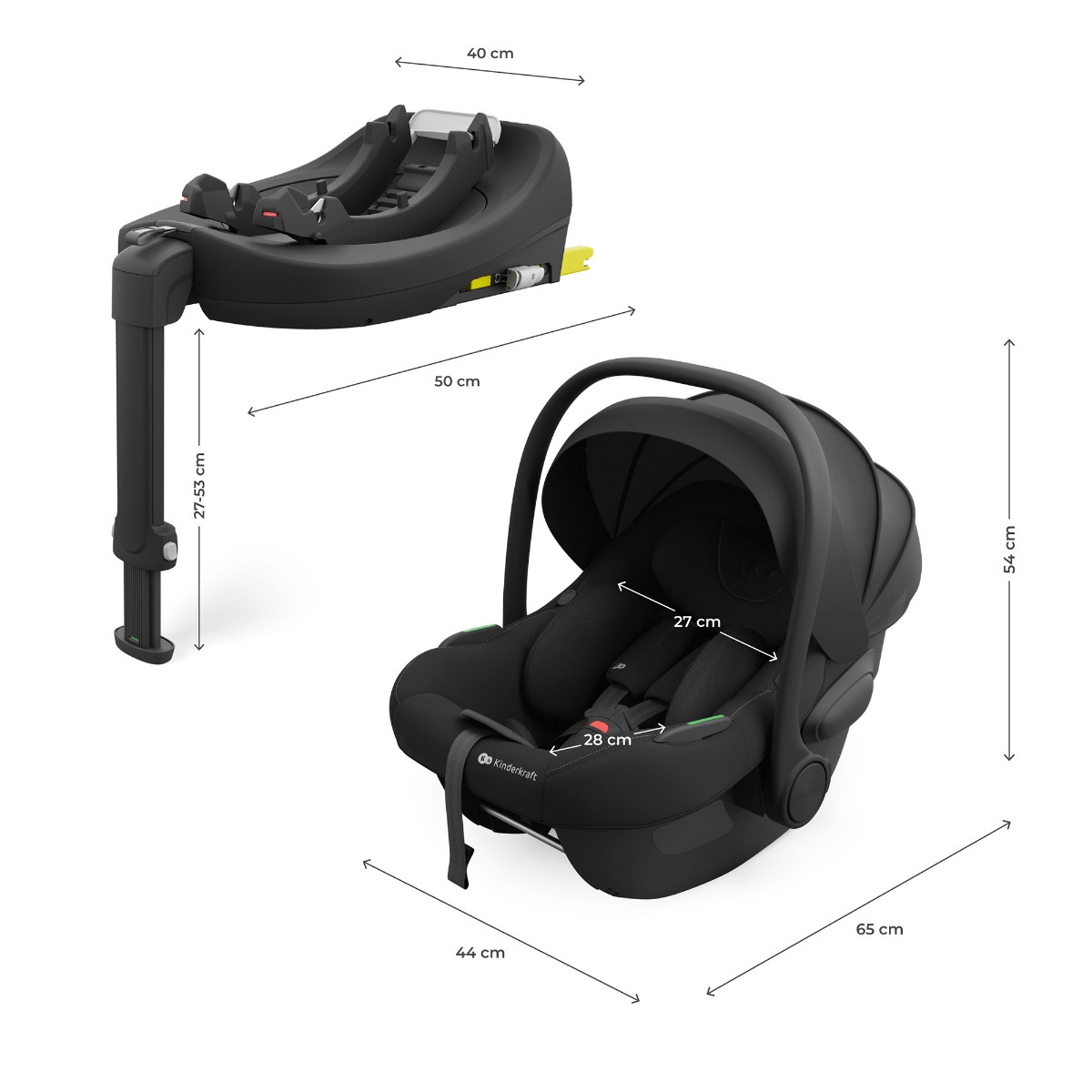 KINDERKRAFT AUTO SEDIŠTE I-LITE SA BAZOM ENDURA SAFE FX BLACK