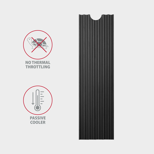SSD M.2 Hladnjak AXAGON CLR-M2L6 passiv M.2-SSD-2280 6 mm, Crni