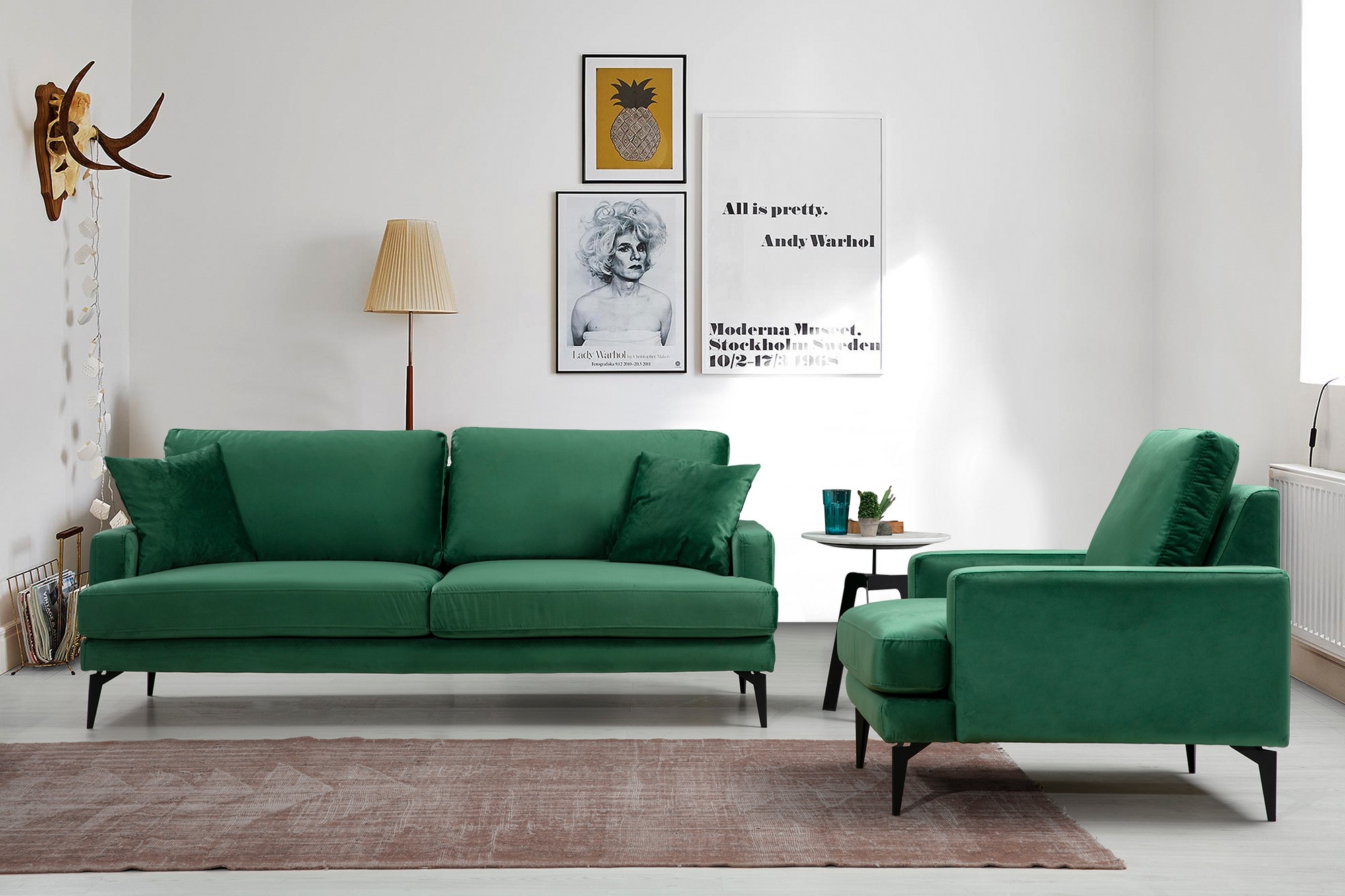 Trosed Papira 3 Seater Zelena