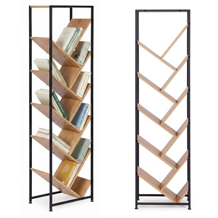Geometrijska polica za knjige, loft stil – ModernHome