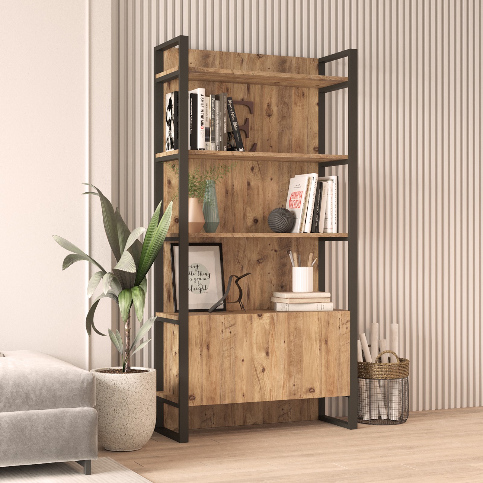 Polica za knjige Ml6-A Atlantik bor