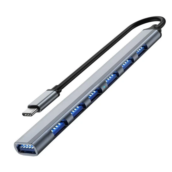 USB HUB tip1 na 5xHUB 3.0+3xTip C+sd/mictro sd+audio metal