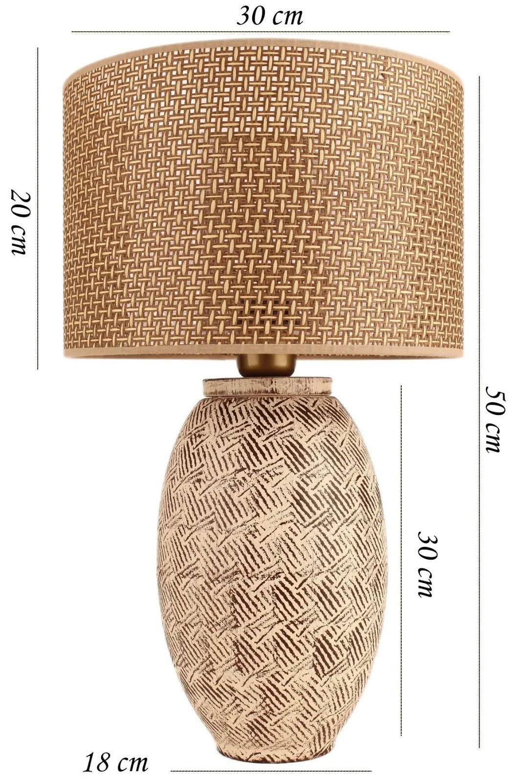 Stona lampa YL652 Braon, Krem, Hrast