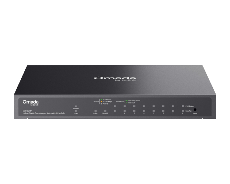 ES210GP Omada 10-Port Gigabit Switch sa 8-Port PoE+