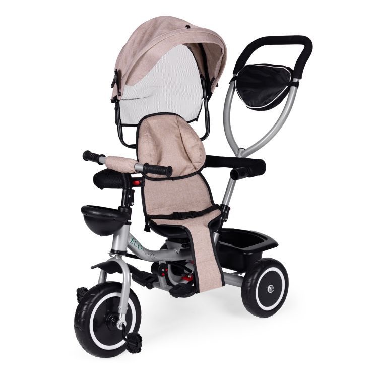 2u1 tricikl sa rotirajućim sedištem i sklopivom tendom Beige, ECOTOYS