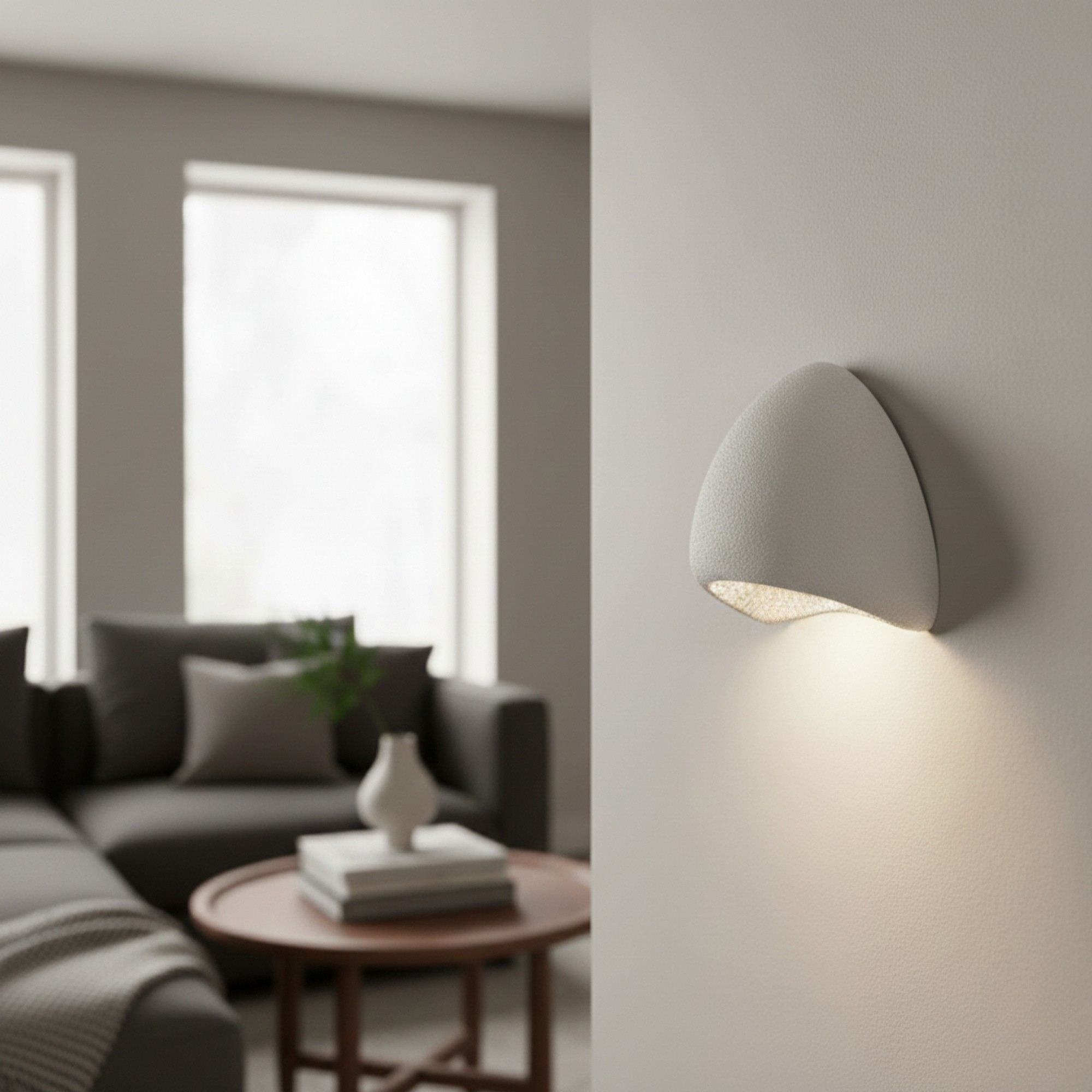 Zidna lampa LORE-M-LUNA Bela