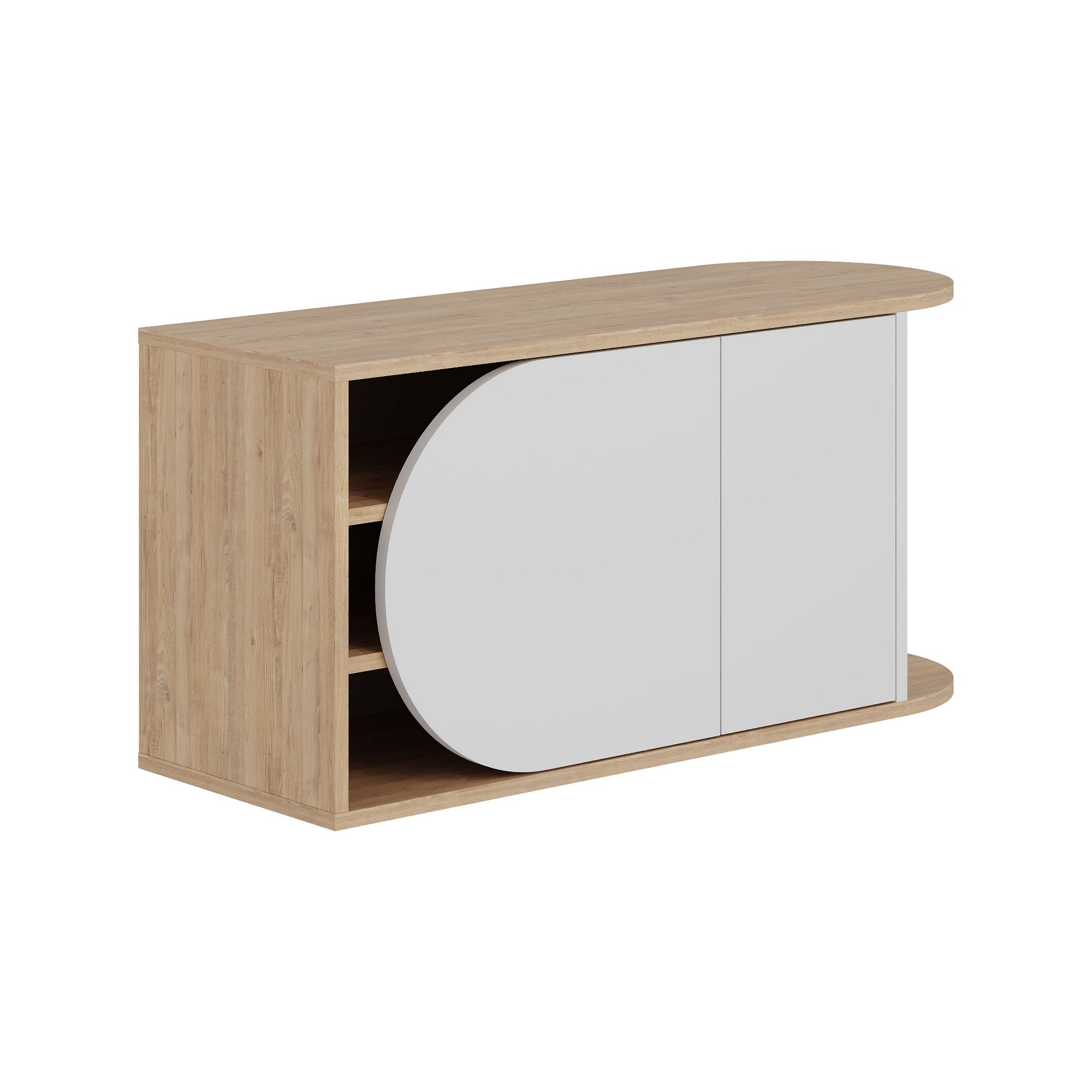 Cipelarnik Nova Shoe Bench - Hrast, Bela