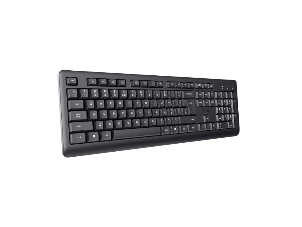 Tastatura+miš TRUST Primo bežicni set/US/crna