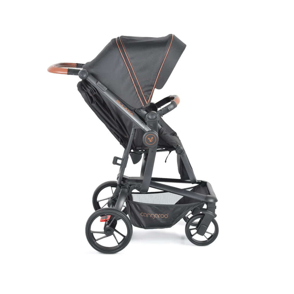 CANGAROO Kolica za Bebe Elada 3u1 Crna