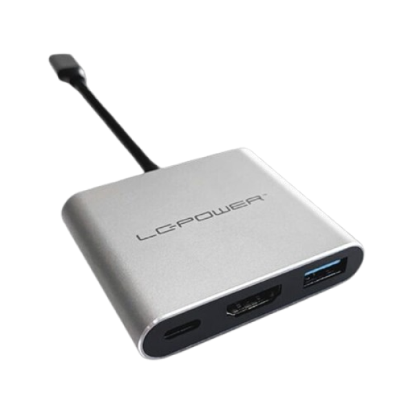 USB HUB LC Power LC-HUB-C-MULTI-4-V2 USB-A 3.2/HDMI/USB-C