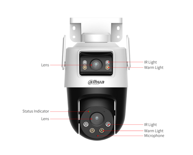 P5D-5F-PV 5+5MP Outdoor Wi-Fi Dual-Lens Pan & Tilt Camera