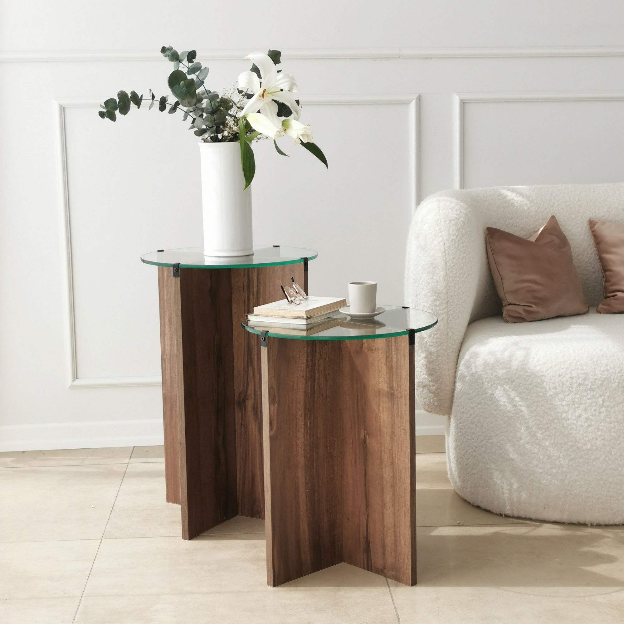 Set stočića (2 komada) Lily - Orah