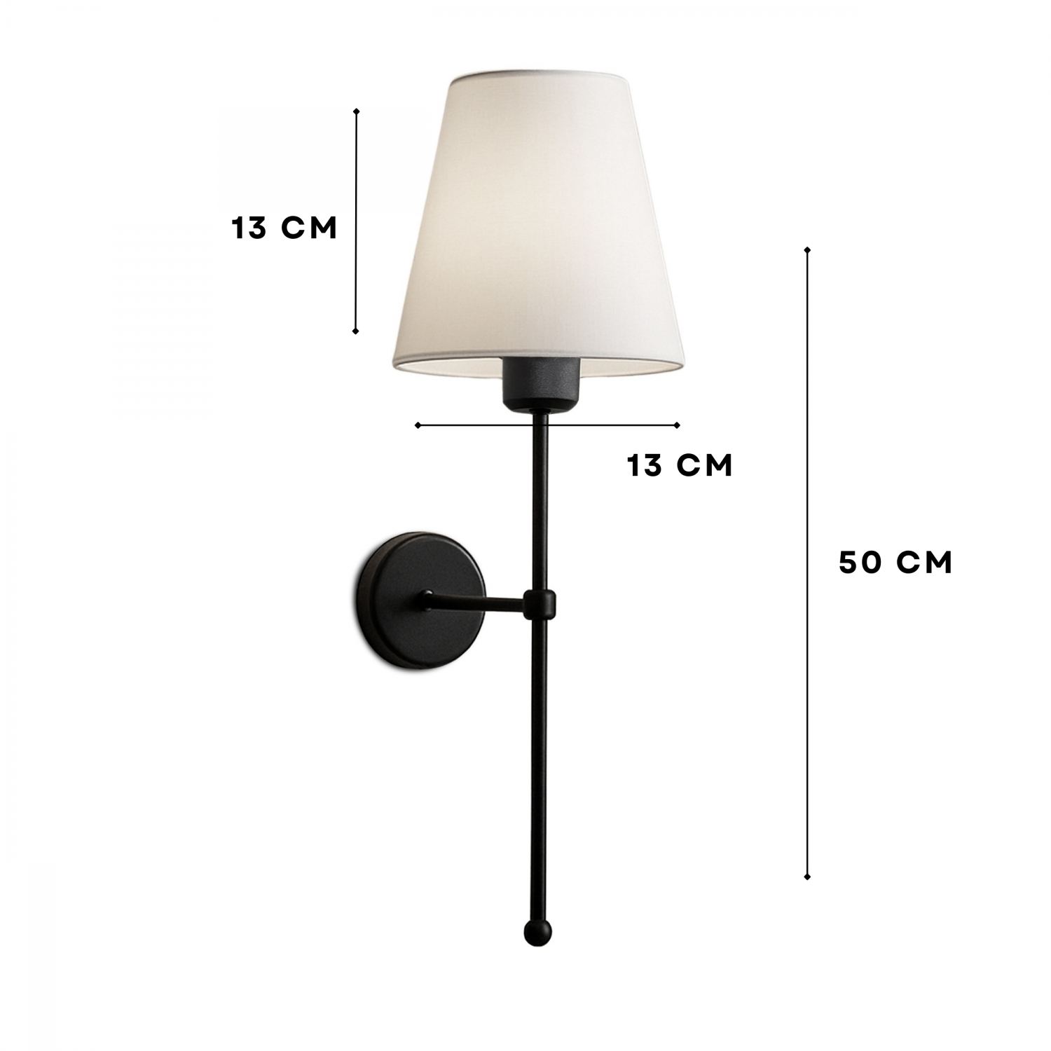 Zidna lampa 241966 Krem, Crna